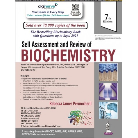 Self Assessment and Review of Biochemistry 7E- Paperback – Jan 2022 by Rebecca James Perumcheril (Author)