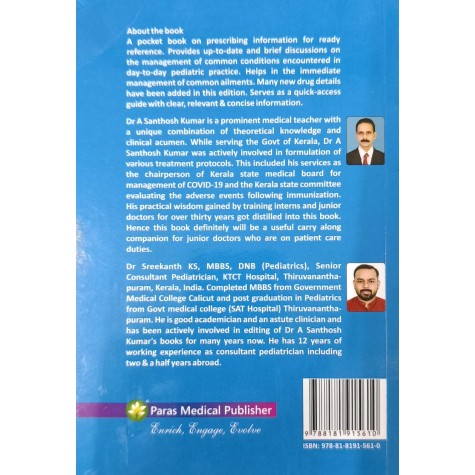 PEDIATRIC PRESCRIBER 7th Ed. Paperback – 2023 by Santhosh Kumar 