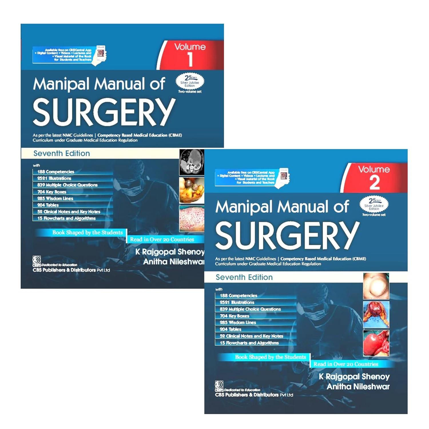 Manipal Manual Of Surgery 7Ed 2 Vol Set (Pb 2025) (Cbme Edition) by K Rajgopal Shenoy 