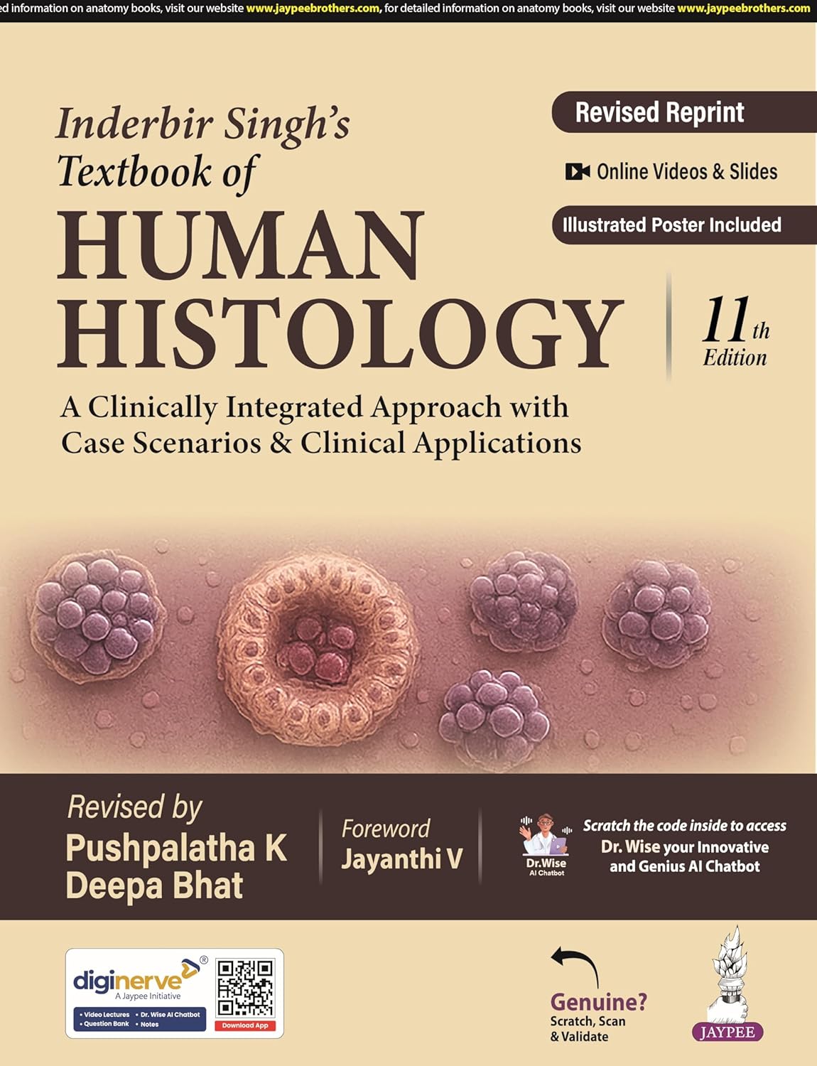 INDERBIR SINGH'S TEXTBOOK OF HUMAN HISTOLOGY by Pushpalatha K 