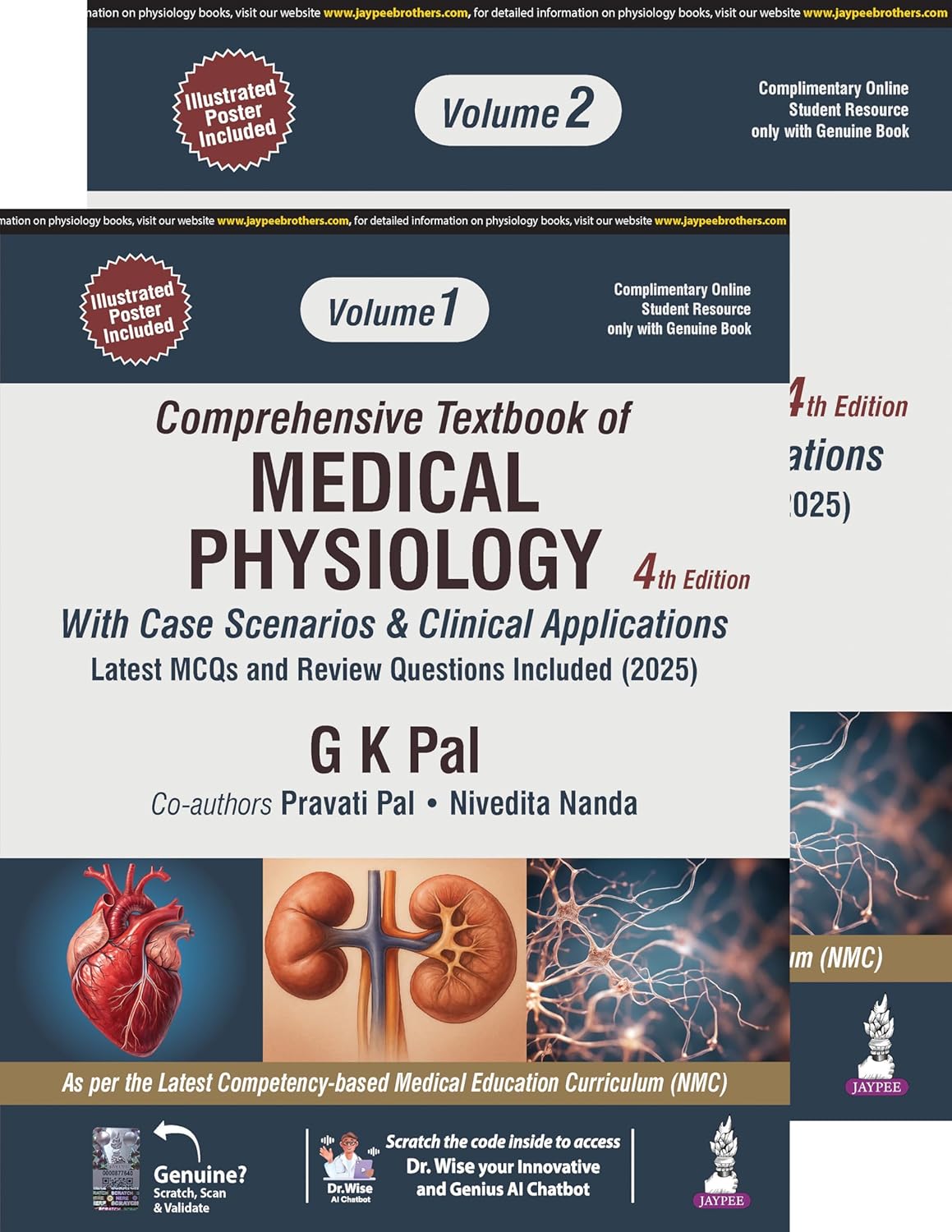 COMPREHENSIVE TEXTBOOK OF MEDICAL PHYSIOLOGY(2VOLS) WITH CASE SCENARIOS & CLINICAL APPLICATIONS by G K Pal 